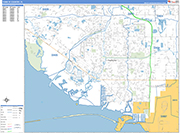 Town N Country  Wall Map Basic Style